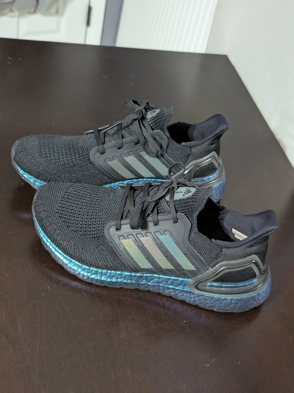 Adidas Ultraboost Running Shoes - Black with Blue Accent